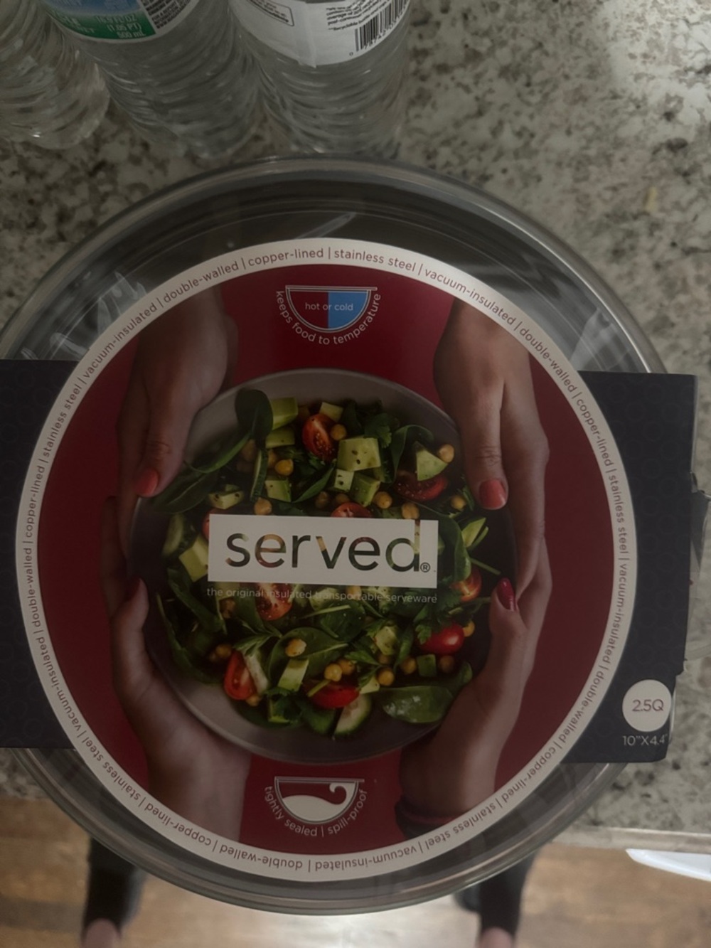 SERVED Insulated Salad Bowl - Red